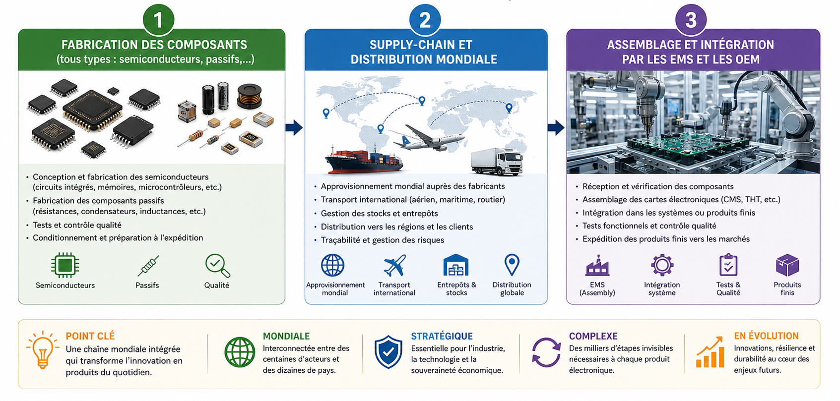 FdEF - Chaine logistique en 3 étapes